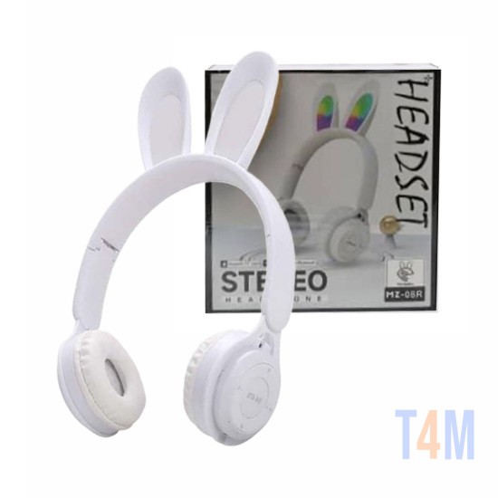 Moxom Wireless Rabbit Headphones MZ-08R with LED light White